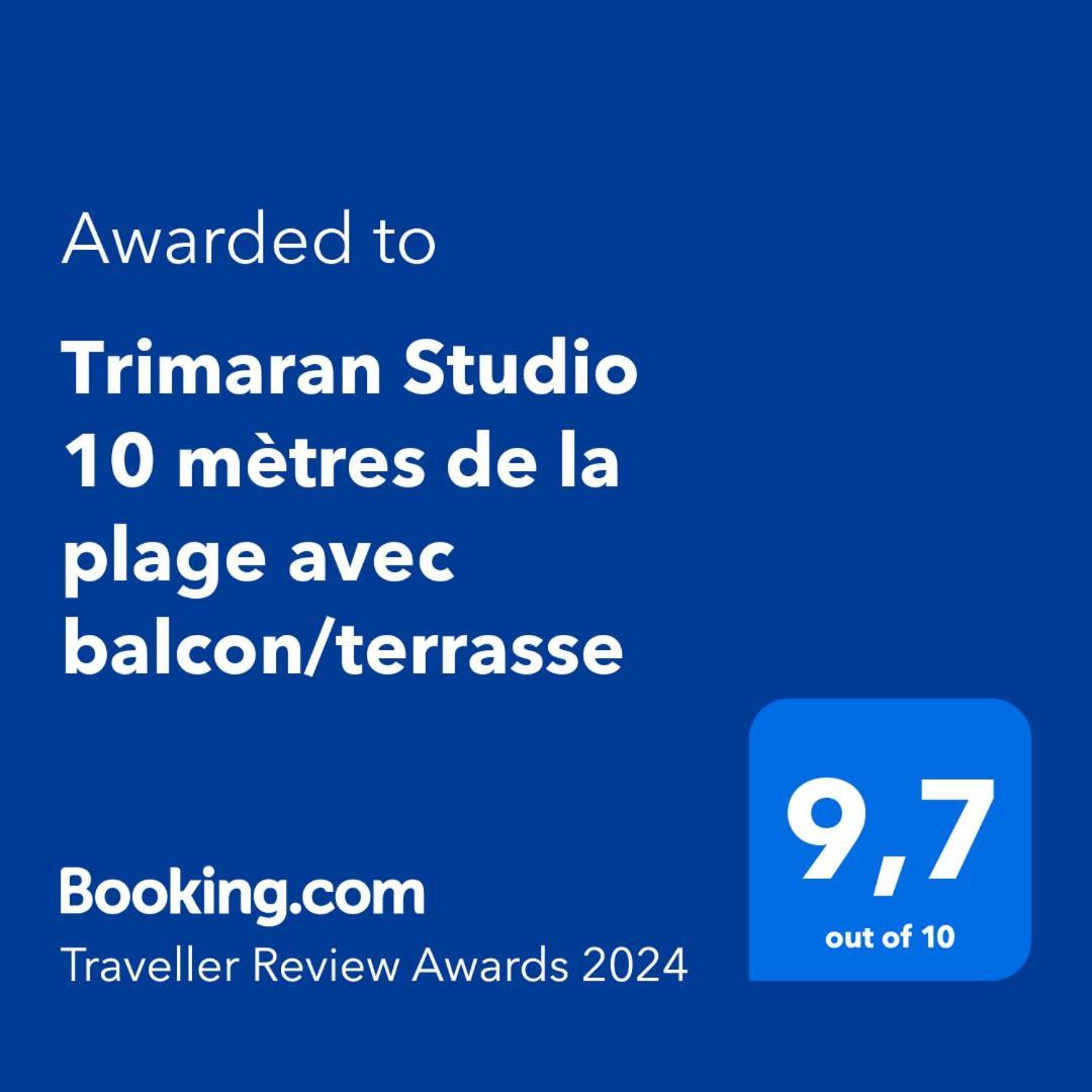 Trimaran Studio 10 Metres De La Plage Avec Balcon/Terrasse Мер-ле-Бен Экстерьер фото